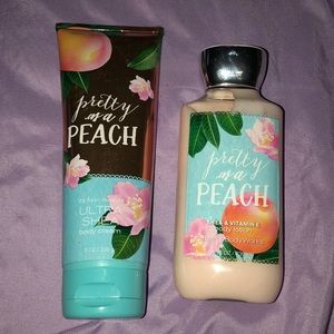 Bath and body works “pretty as a peach” set